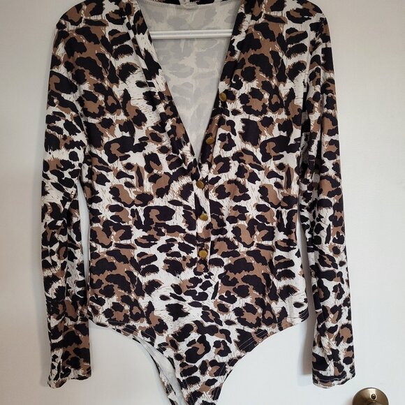 Leopard Print Bodysuit - Picture 1 of 1